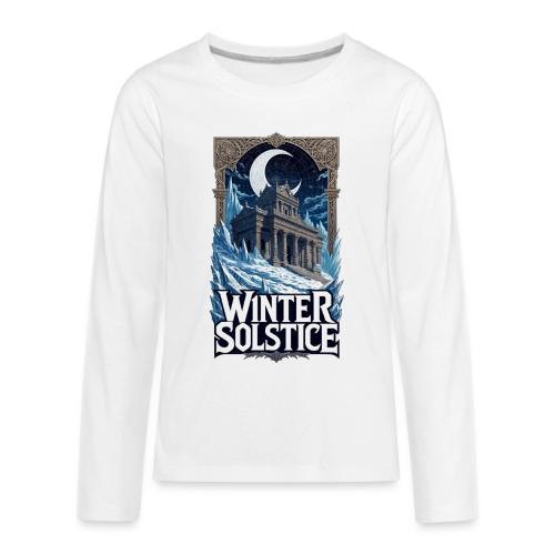Winter Solstice Temple T-Shirt - Kids' Premium Long Sleeve T-Shirt
