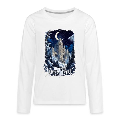 Celestial Winter Temple T-Shirt - Kids' Premium Long Sleeve T-Shirt