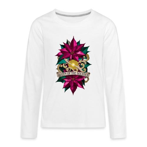 Queen of the Solstice Poinsettia T-Shirt - Kids' Premium Long Sleeve T-Shirt