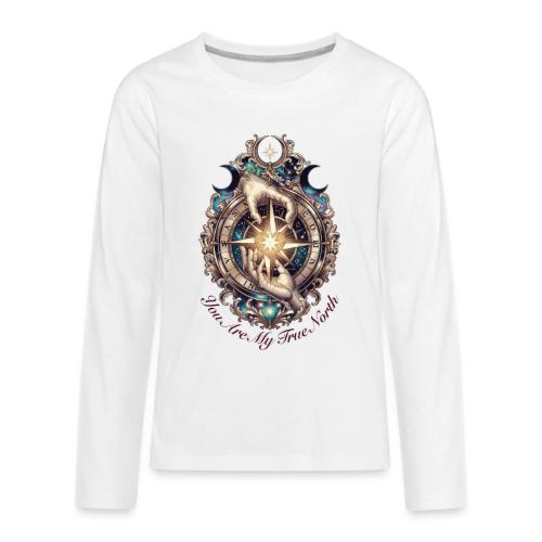 You Are My True North Celestial Compass T-Shirt - Kids' Premium Long Sleeve T-Shirt