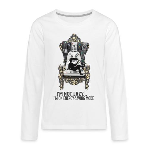 Remote Throne Procrastinator T Shirt, Dad Gift - Kids' Premium Long Sleeve T-Shirt