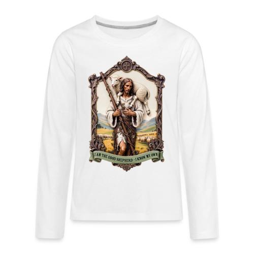 I Am The Good Shepherd T Shirt, Christian Gift - Kids' Premium Long Sleeve T-Shirt