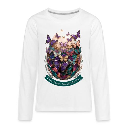 Easter Dawn's Flutter Butterfly T Shirt, Gift - Kids' Premium Long Sleeve T-Shirt
