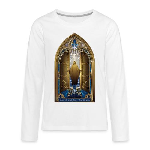 Easter Peace Be With You Locked Doors T Shirt,Gift - Kids' Premium Long Sleeve T-Shirt