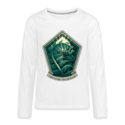 Easter Unfurl in Light Fern T Shirt, Spring Gift - Kids' Premium Long Sleeve T-Shirt