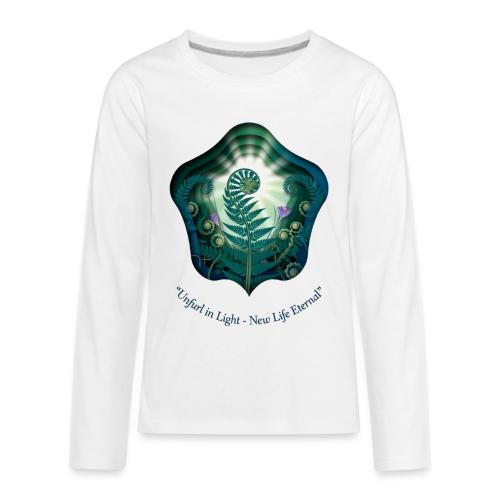 Easter Unfurl in Light Resurrection T Shirt, Gift - Kids' Premium Long Sleeve T-Shirt