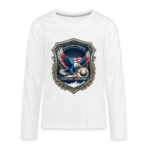 USA Eagle Vanguard T-Shirt,American Flag PrideGift - Kids' Premium Long Sleeve T-Shirt