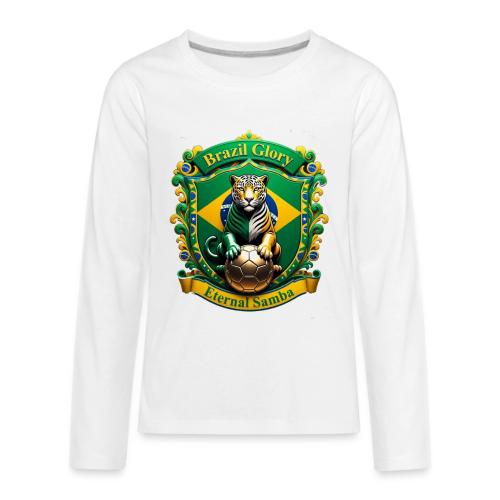 Brazil Jaguar Glory Tee, Brazilian Pride Gift - Kids' Premium Long Sleeve T-Shirt