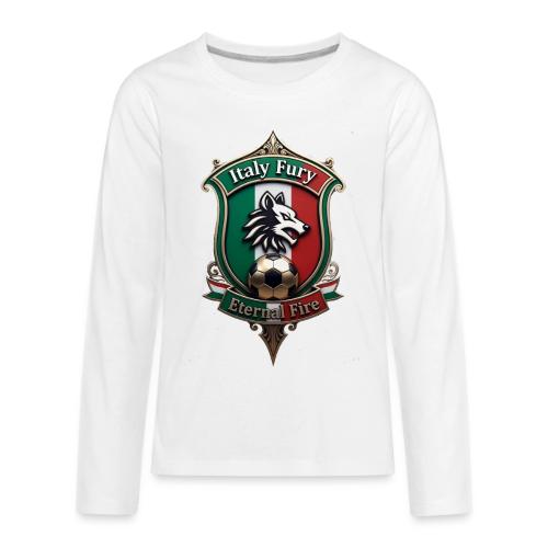 Italy heritage Wolf Fury Tee, Pride Badge Gift - Kids' Premium Long Sleeve T-Shirt