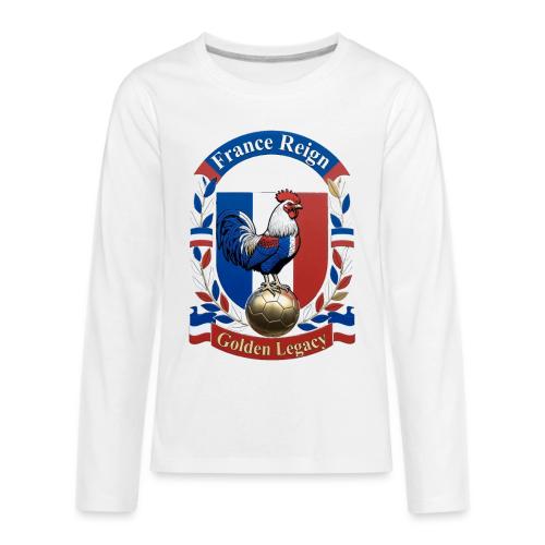 France Rooster Reign T-Shirt, Tricolore Pride Gift - Kids' Premium Long Sleeve T-Shirt