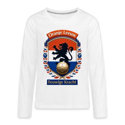 Netherlands Lion Premium T-Shirt, Dutch Flag Gift - Kids' Premium Long Sleeve T-Shirt