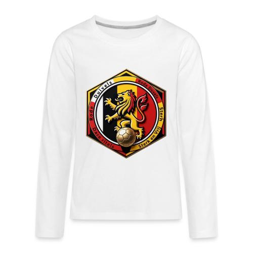 Belgium Lion Valor T-Shirt, Belgian Pride Gift - Kids' Premium Long Sleeve T-Shirt