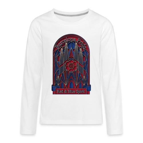 Barcelona Scarlet Pride T Shirt, Vibrant City Gift - Kids' Premium Long Sleeve T-Shirt