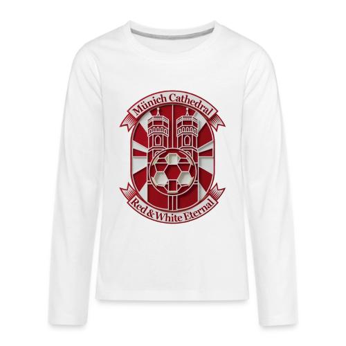 Munich Cathedral T Shirt, German Football Fan Gift - Kids' Premium Long Sleeve T-Shirt