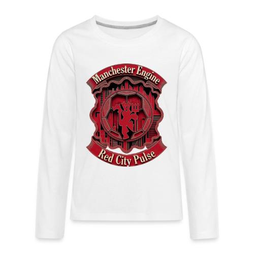 Red Manchester T Shirt, Red Soccer City Pride Gift - Kids' Premium Long Sleeve T-Shirt