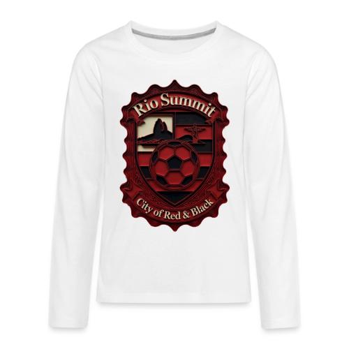 Flamengo Scarlet Summit T-Shirt, Football Gift - Kids' Premium Long Sleeve T-Shirt
