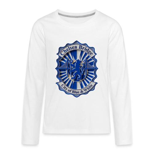 Chelsea Blue Bridge T Shirt, Soccer Fan Gift - Kids' Premium Long Sleeve T-Shirt