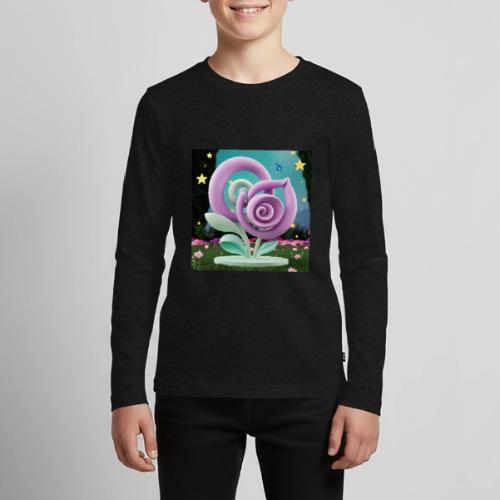 Lila Bloom | Double Floral Eco-Inspired Art - Kids' Premium Long Sleeve T-Shirt