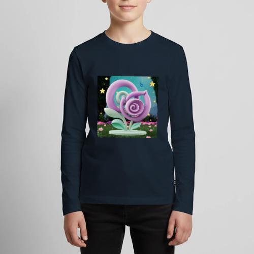 Lila Bloom | Double Floral Eco-Inspired Art - Kids' Premium Long Sleeve T-Shirt