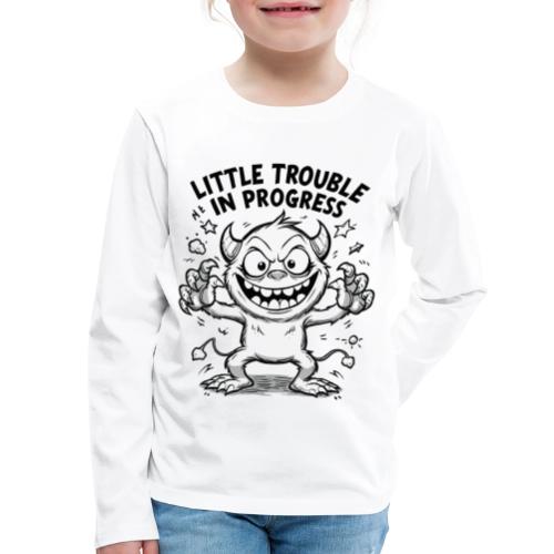 Playful Mischief Demon Illustration - Kids' Premium Long Sleeve T-Shirt