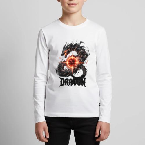 Dravon Fire Dragon Dark Fantasy Graphic T-Shirt - Kids' Premium Long Sleeve T-Shirt