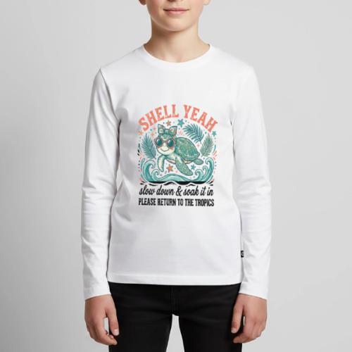 Shell Yeah Sea Turtle Beach Vibes - Kids' Premium Long Sleeve T-Shirt