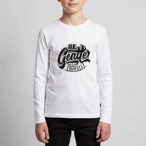 Black Typographic design - Kids' Premium Long Sleeve T-Shirt
