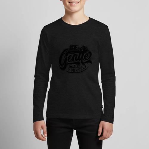 Black Typographic design - Kids' Premium Long Sleeve T-Shirt