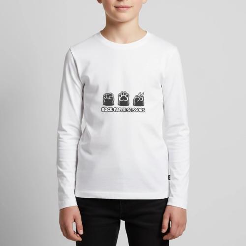 Playful Dog Paw Rock Paper Scissors - Kids' Premium Long Sleeve T-Shirt