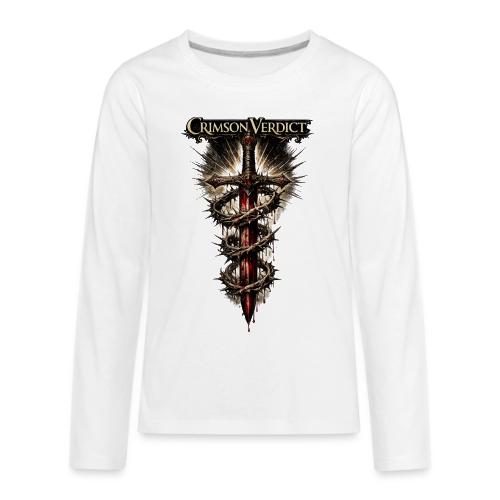 Crimson Verdict Crown of Thorns Sword Tee - Kids' Premium Long Sleeve T-Shirt