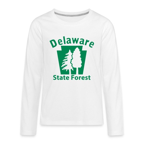 Delaware State Forest Keystone (w/trees) - Kids' Premium Long Sleeve T-Shirt