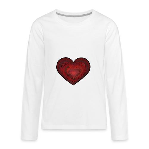 Corazón de patrón - Kids' Premium Long Sleeve T-Shirt