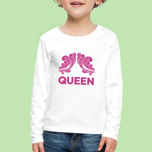 Queenlisse™ Signature Crown T-Shirt – Elegant - Kids' Premium Long Sleeve T-Shirt