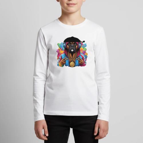 Boxer Dog Splash Art - Kids' Premium Long Sleeve T-Shirt