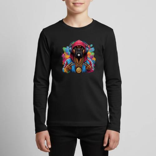 Boxer Dog Splash Art - Kids' Premium Long Sleeve T-Shirt