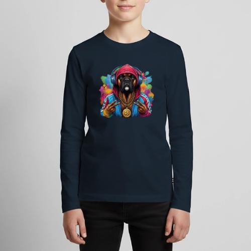 Boxer Dog Splash Art - Kids' Premium Long Sleeve T-Shirt