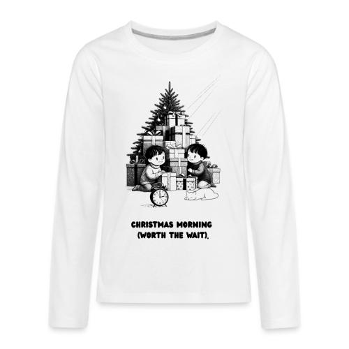 Christmas Morning T-Shirt | Minimalist Kids Gifts - Kids' Premium Long Sleeve T-Shirt