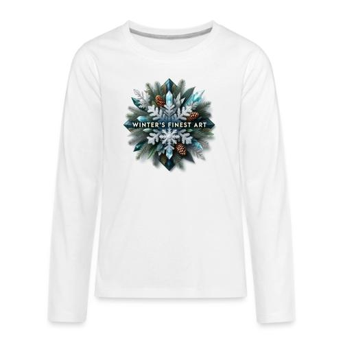 Intricate Frozen Evergreen T-Shirt - Kids' Premium Long Sleeve T-Shirt