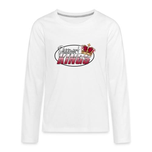 Passportkings white shirt design - Kids' Premium Long Sleeve T-Shirt
