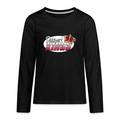 Passportkings white shirt design - Kids' Premium Long Sleeve T-Shirt