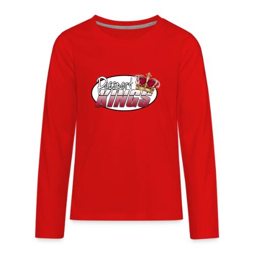 Passportkings white shirt design - Kids' Premium Long Sleeve T-Shirt