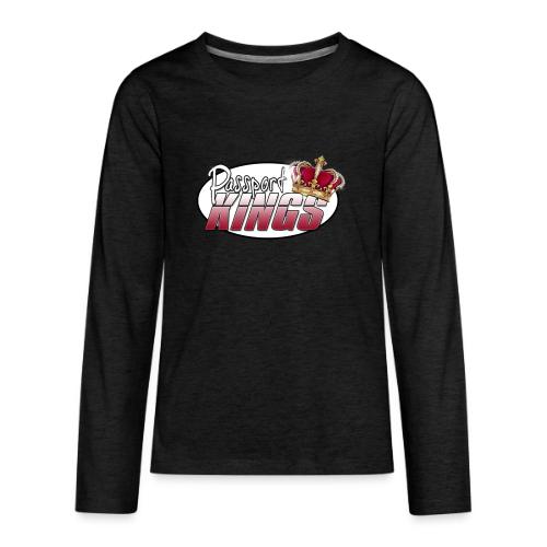 Passportkings white shirt design - Kids' Premium Long Sleeve T-Shirt