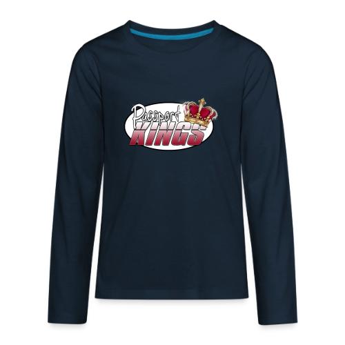 Passportkings white shirt design - Kids' Premium Long Sleeve T-Shirt