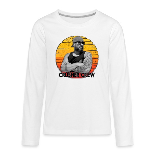 Crusher Crew Carl Crusher Sunset Circle - Kids' Premium Long Sleeve T-Shirt