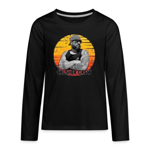 Crusher Crew Carl Crusher Sunset Circle - Kids' Premium Long Sleeve T-Shirt