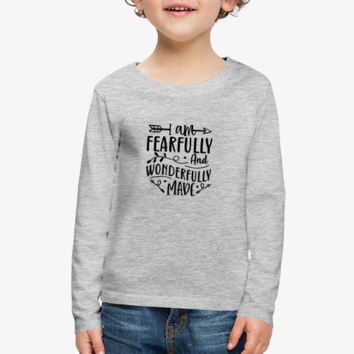 I Am Fearfully and Wonderfully Made Psalm - Kids' Premium Long Sleeve T-Shirt