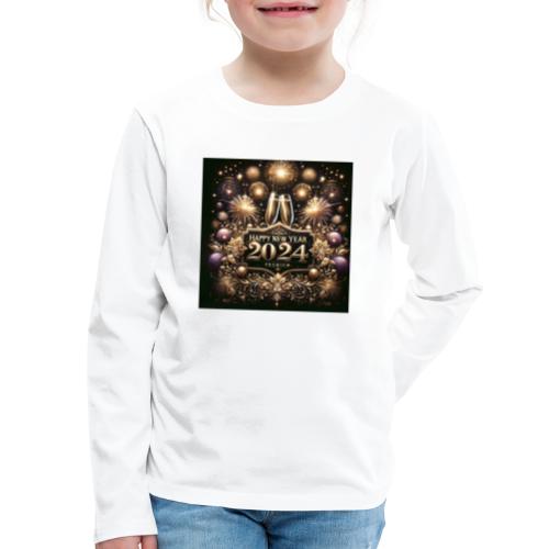 Happy New Year 2024 Premium T Shirt Design - Kids' Premium Long Sleeve T-Shirt