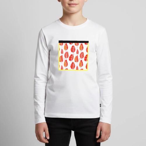 Elegant Leaf Art Neon Aesthetics - Kids' Premium Long Sleeve T-Shirt