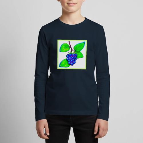 Vibrant Blueberry Pop Art - Kids' Premium Long Sleeve T-Shirt
