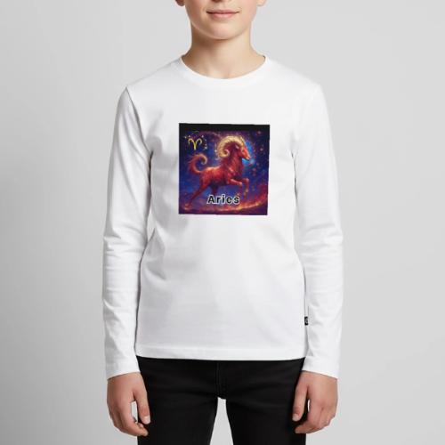 Aries zodiac designs, constellations, universe - Kids' Premium Long Sleeve T-Shirt